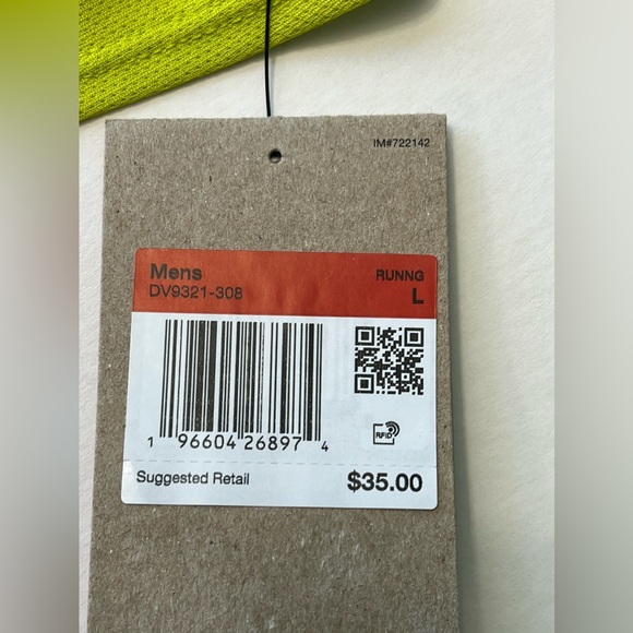 Nike Men's Dri-FIT Miler Running Tank in Bright Cactus Size: L NWT - Picture 6 of 12